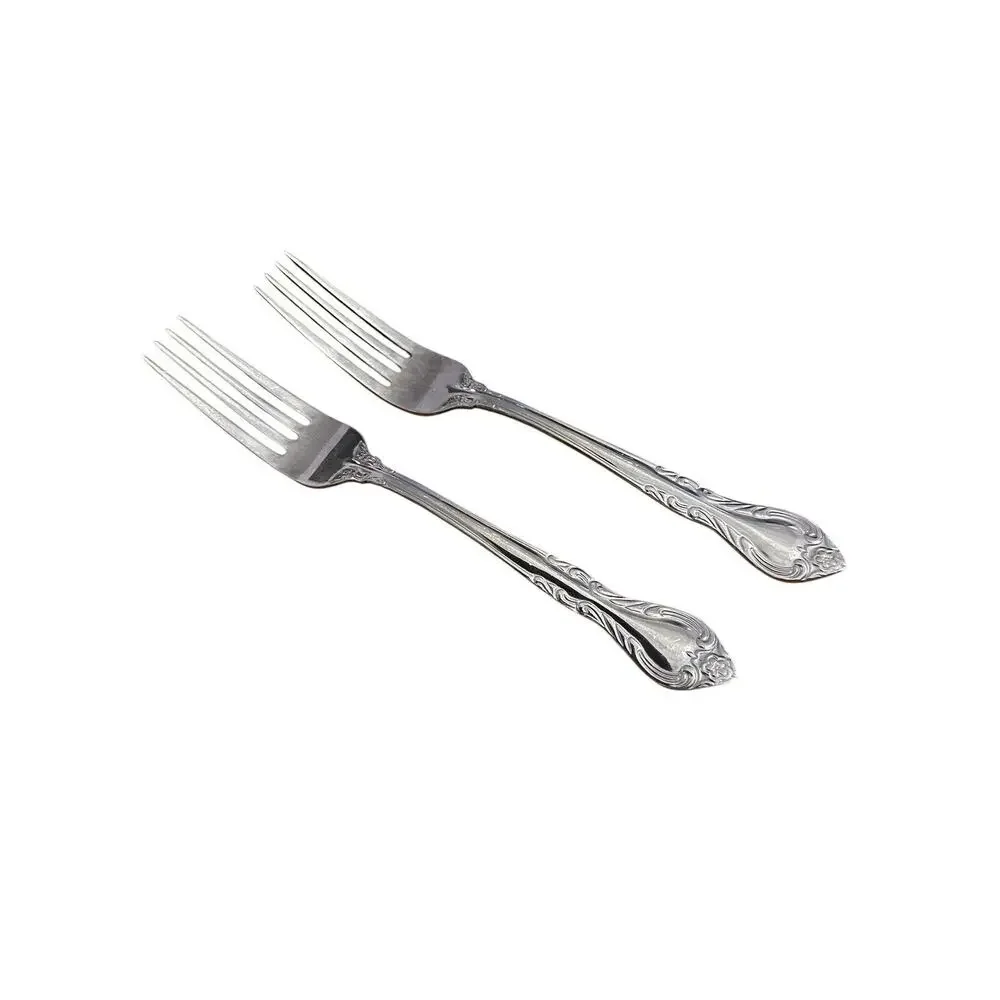2 Discontinued RSVP SOPHIE Stainless 18/10 Flower Tip Glossy Flatware